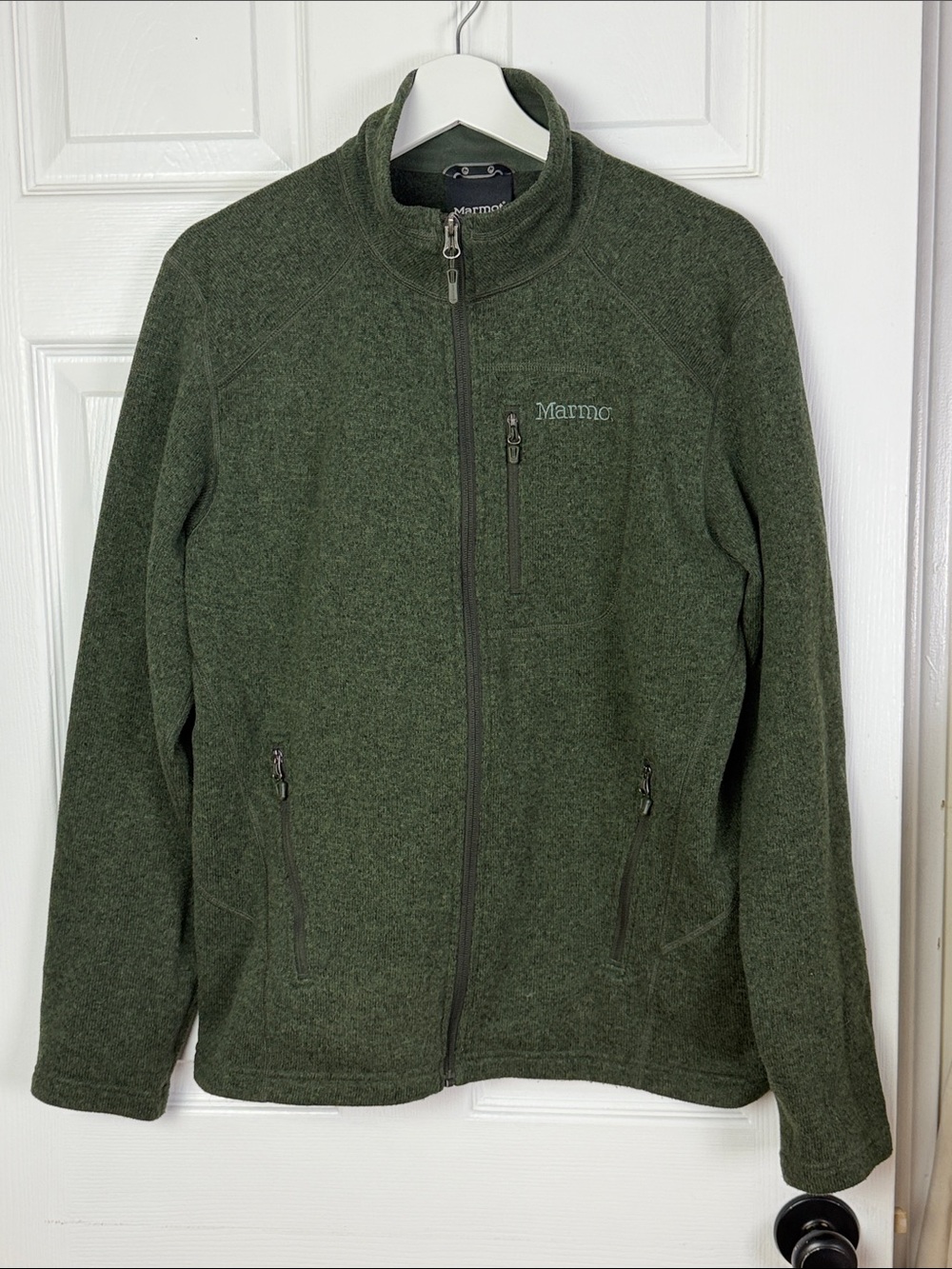 Marmot men’s drop line full zip fleece jacket size medium